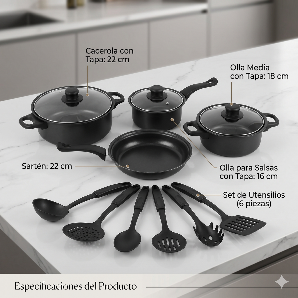 🍳BATERIA DE COCINA ROYAL MARK™️ X 13 PIEZAS